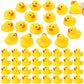 Gadiedie Rubber Duck 50 Pack Mini Rubber Ducky Float Ducks Baby Bath Toy, Great For Jeep Ducking, Shower, Birthday Party, Carnival Game Gift(1.6'X 1.5' X 1.2')