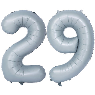 40 In Matte Gray Number Balloons Helium Foil Mylar Balloon Birthday Party Banquet Decoration 29