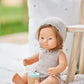 Miniland Clothes For Dolls 15'' Knitted Outfit Rompers & Bonnet - Eco, Made In Spain, Quality, Role Play, Educational