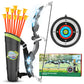 Yanlly Kids Bow And Arrow Set, Led Light Up Archery Toys Set For Kids Ages 4-8 8-12, With 10 Suction Cup Arrows, Target & Quiver