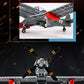 SEMKY P-51 Mustang Fighter Jet Building Block Set - 258 Pieces, Plastic, 5 x 14 x 17 inches, Military Toys for Kids and Adults