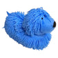 Zugar Land Soft Shaggy Puffer Dog Toy (1 Blue) (8'' X 5'') Filled With Air For A Fun Squishy Stretchy Fidget Experience. Blue, P