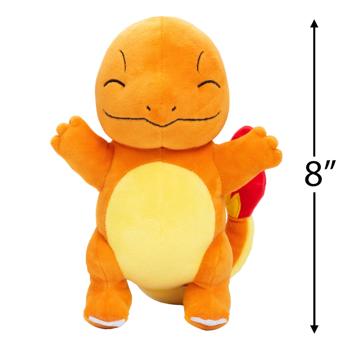 Pok?mon 8 Charmander Plush - Officially Licensed Pokemon - Generation 1 Starter - Authentic Stuffed Animal Toy Figure - Valentine's Day & Easter Basket Stuffer Gift for Kids  Boys  Girls - 2+