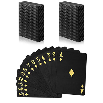 2 Decks Waterproof Playing Cards Plastic Poker Cards, Foil Poker Cards Novelty Poker Cards Waterproof Deck Of Cards Tricks Tool