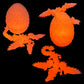 Flavery 3D Printed Flying Dragon In Egg - 9'' Flexible Winged Crystal Dragon Inside, Cool Fidget Toy, Birthday Gift, Desk Pet Fi