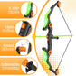 Kids Bow And Arrow Set With Led Flash Lights, 10 Suction Cup Arrows, Quiver And Fluorescence Standing Target-Perfect Indoor And