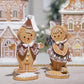 Gingerbread Decor Christmas Table Decorations - 2Pc Resin Xmas Gingerbread Boy and Girl Christmas Decorations Indoor Room Decor