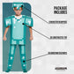 protective covering Deluxe Minecraft Costume  Blue  Large (10-12)