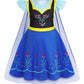 Wonderbabe Princess Costume For Girls Snow Queen Fancy Dress Up Clothes Princess Dress With Cape For Halloween Snow Party Cospla