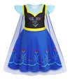 Wonderbabe Snow Queen Princess Costumes Halloween Christmas Birthday Party Dress Up For Little Girls With Cape Size 7-8