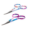 Singer 4 Inch Forged Embroidery Scissors With Curved Tip For Sewing, Cross-Stitching, Crafts,  More (White Floral  Pastel Print,