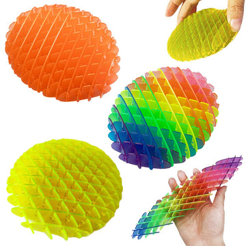 Mini Fidget Toys 3 Pcs-Fidget Worm Toy,Stress Relief Fidget Toys For Kids&Adults,Elastic Mesh Toys,Sensory Slug Fidget Toy,Resistance Fidget Toys,Anxiety Relief Toys (3 Colors Packing) Small Size