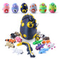 HyBaiS Mystery Mini 3D Printed Articulated Animal Figurines Set with Egg Little Cute Animals Pocket Pet 3D Animals Toys 3D Printed Miniature Figurines Gift(Dragon&Axolotl &Capybara