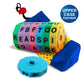 Geospace Read Spin Education Game for Kids - A Handheld Magnetic Spelling Game with Storage Pouch (Upper Case Letters)