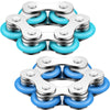 2 Pieces Fidget Toys Flippy Roller Chain, Six Roller Chain Fidget Toys Bike Chain Toys Novelty Stress Relief For Adults Anxiety Autism, Adhd (Dark Blue, Sky Blue)