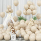 Jobkoo Sand White Balloons 12 Inch, 100 Pack Beige Balloon Boho White Latex Cream Balloons Matte Retro Off White Sand Neutral Pa
