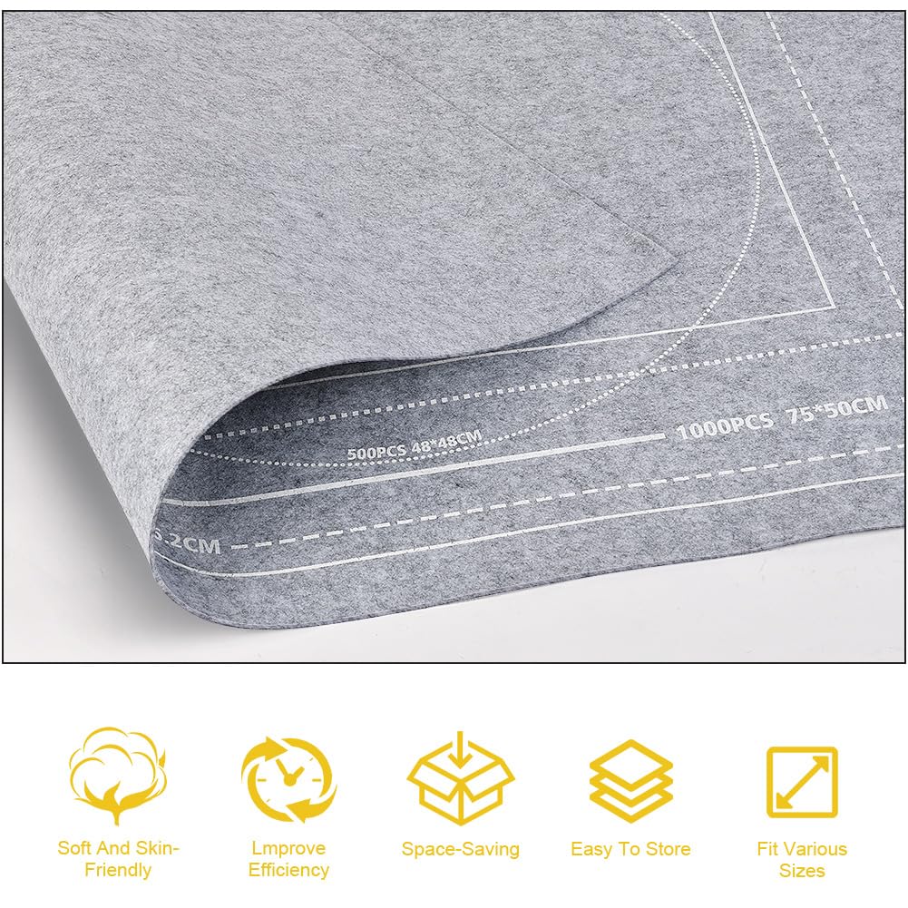 Ainiv Jigsaw Puzzle Mat Roll Up 1500 Pieces  46 x 26 Portable Felt Puzzles Board with Travel Storage Bag  Jigsaw Saver Pad Keeper for mature-themeds Teens  Gray