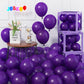Jobkoo Purple Balloons 5 Inch, 60 Pcs Small Dark Purple Balloon Royal Purple Latex Balloons For Arch 5'' Mini Deep Purple Helium
