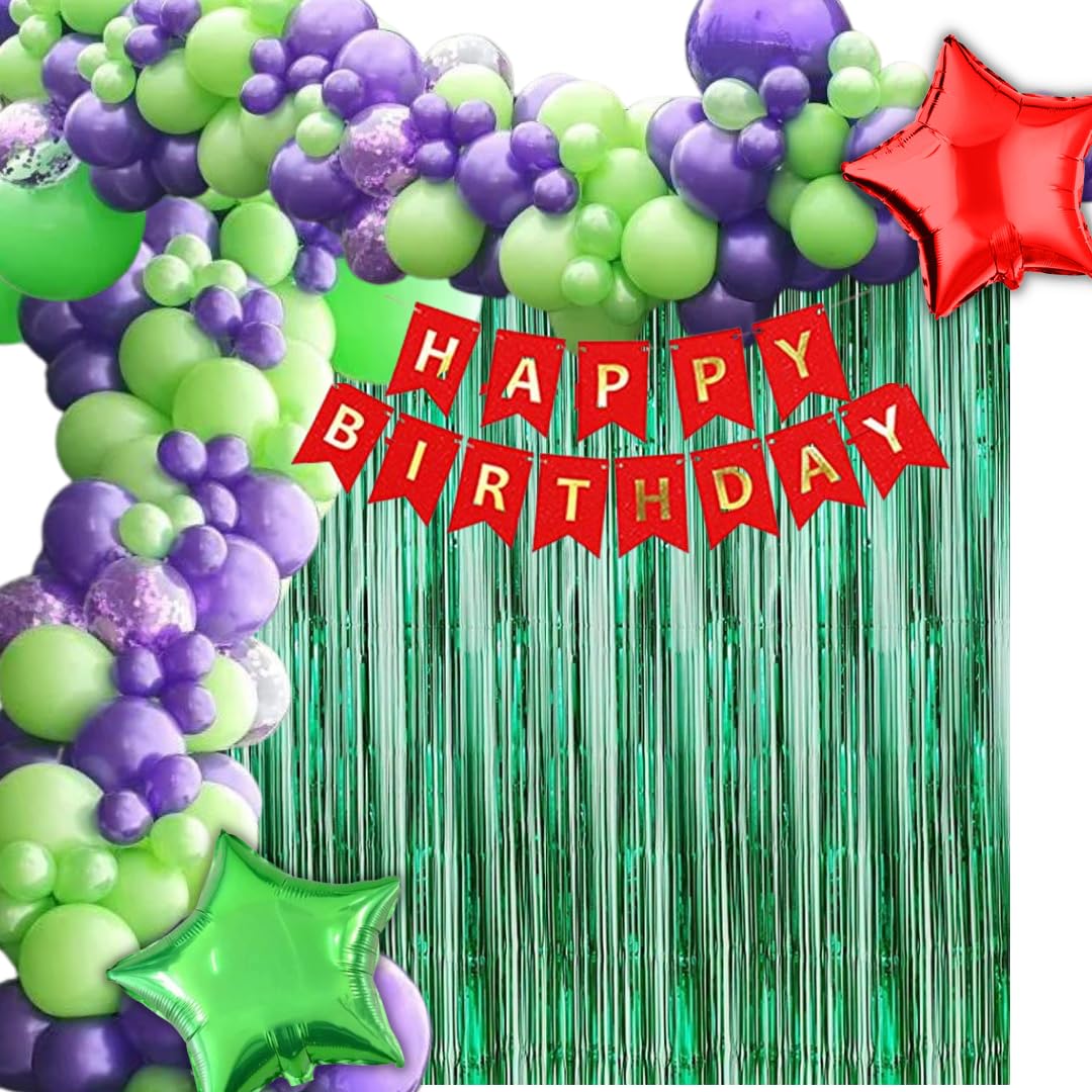 House Of Banter Superhero Theme Birthday Decoration Pack For Boys / Girls / Kids Party 68Pc  Superhero Foil Balloon Set Of 5, 6
