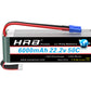 HRB 6S 6000mAh Lipo Battery with EC5 Plug 50C-100C 22.2V RC Lipo Battery for RC Quadcopter Airplane Helicopter Car Truck