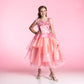 Wicked Glinda Costume For Girls, Deluxe Official Wicked Pink Glinda Costume Dress, Kids Size (4-6X)