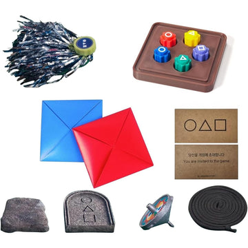 Markhomia Gonggi Korean Traditional Folk Game Play Set - Jebi Chagi, Gong-Gi, Biseokchigi, Paeng-Y, Ddakji, Family Travel Games