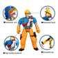 8 Pieces Firefighter Action Figures Fireman Figurines Toys with Tools for Party Decoration People Figures Playset for Kids & Tod