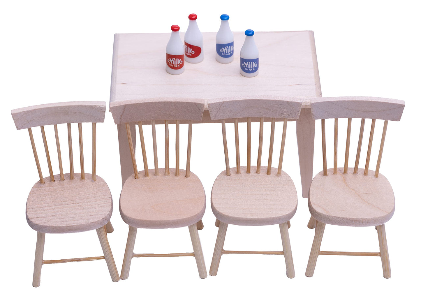 Taponukea Miniature Dollhouse Furniture And Accessories 1 12 Scale Dollhouse Miniature Furniture Wooden Dining Table Chair Bottl