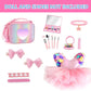 American 18 Inch Doll Clothes And Accessories Makeup Playset Fit 18 Inch Doll Including Fashion Skirt, Bag, Eye Shadow Plate, Lipstick, Comb Mirror, Pair Of Hairpins, Makeup Brushes, Bracelet