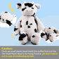 Lotfancy Cow Stuffed Animal, 16 Inch Tubbie Wubbie Soft Plush Cow For Babies, Farm Animal Toy Birthday For Boys Girls, White And Black, Kids Room Decoration, Easter Decorations