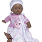 Jc Toys La Baby African American 11-Inch Small Soft Body Baby Doll La Baby | Washable |Removable Pink Floral Outfit W/Hat, Pacifier & Blanket | For Children 12 Months +