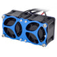 DKKY RC Motor Cooling Fan Heatsink 2Pcs DIY Kit for TRX4 ARRMA Axial 1/10 1/8 1/5 RC Model Car Upgrade Parts (Black)