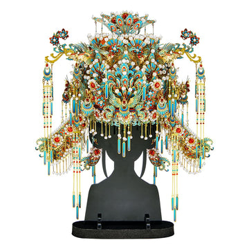 Piececool 3D Metal Puzzles for mature-themeds  Chinese Kingfisher Phoenix Tiara Model Kits DIY Hobbies Crafts for mature-themed Difficult 3D Puzzles for Women  Home Decor Family Time Best Gifts