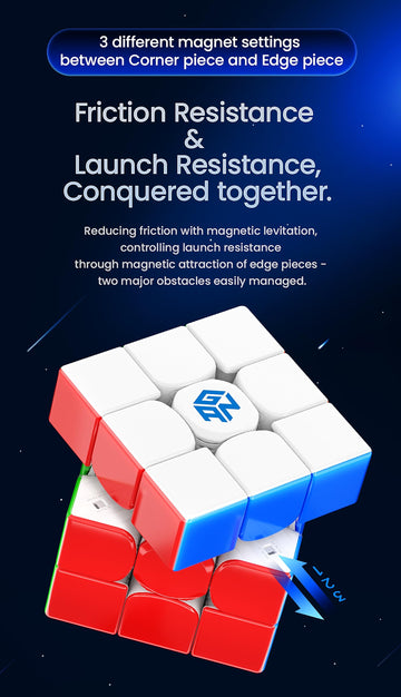 Cubershop Gan 14 Maglev Frosted, Ultimate Gan 14 Maglev 2023 Stickerless Flagship 3X3 Magnetic Speed Cube, 56Mm Magic Cube Puzzle (Gan14 Maglev Speed Cube, Matte Surface & Primary Internal)