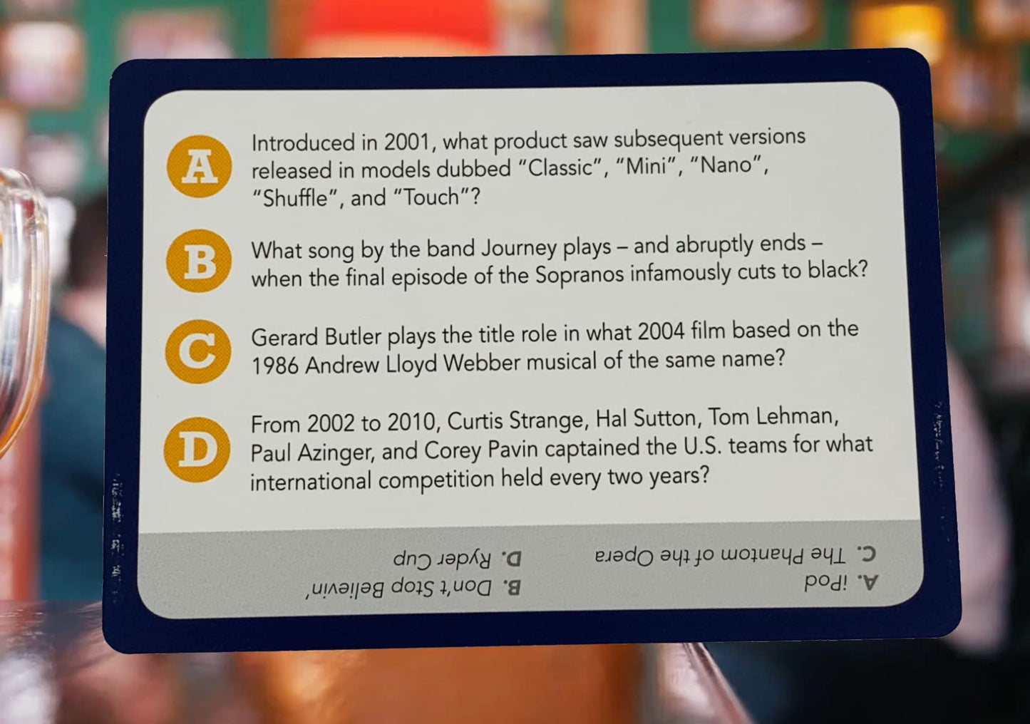 You Gotta Know Trivia Game - You Gotta Know 2000s, Navy, Tin Material