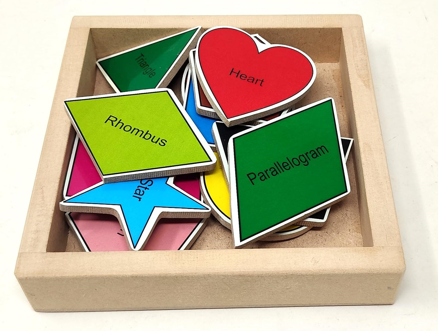Wooden Magnetic Shape Learning Set With Tray, Educational Toy, 11 Geometric Shapes, Made In India
