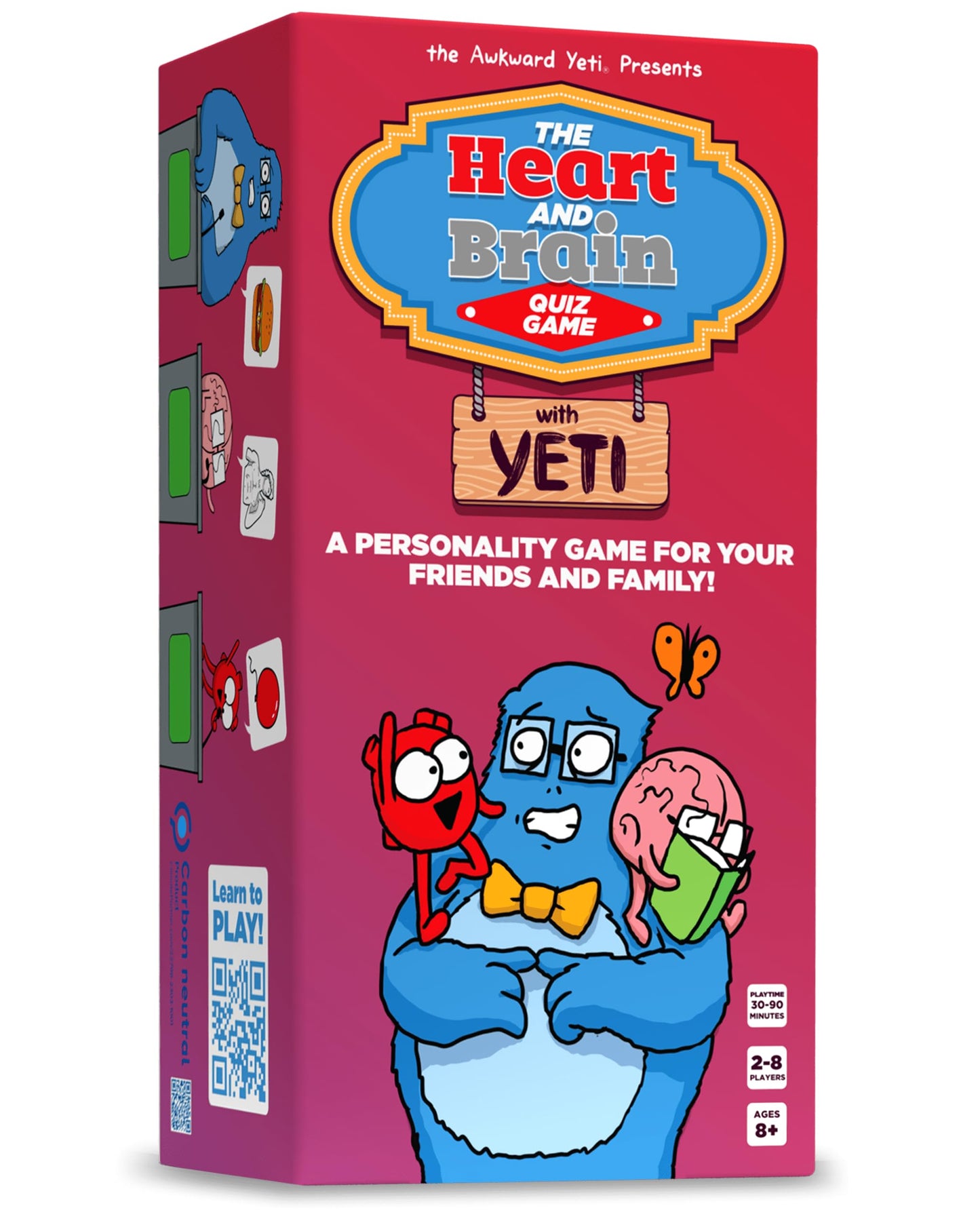 The Awkward Yeti Heart and Brain Card Game - Family Fun for Kids & Adults, Paper, Blue, Model 7011