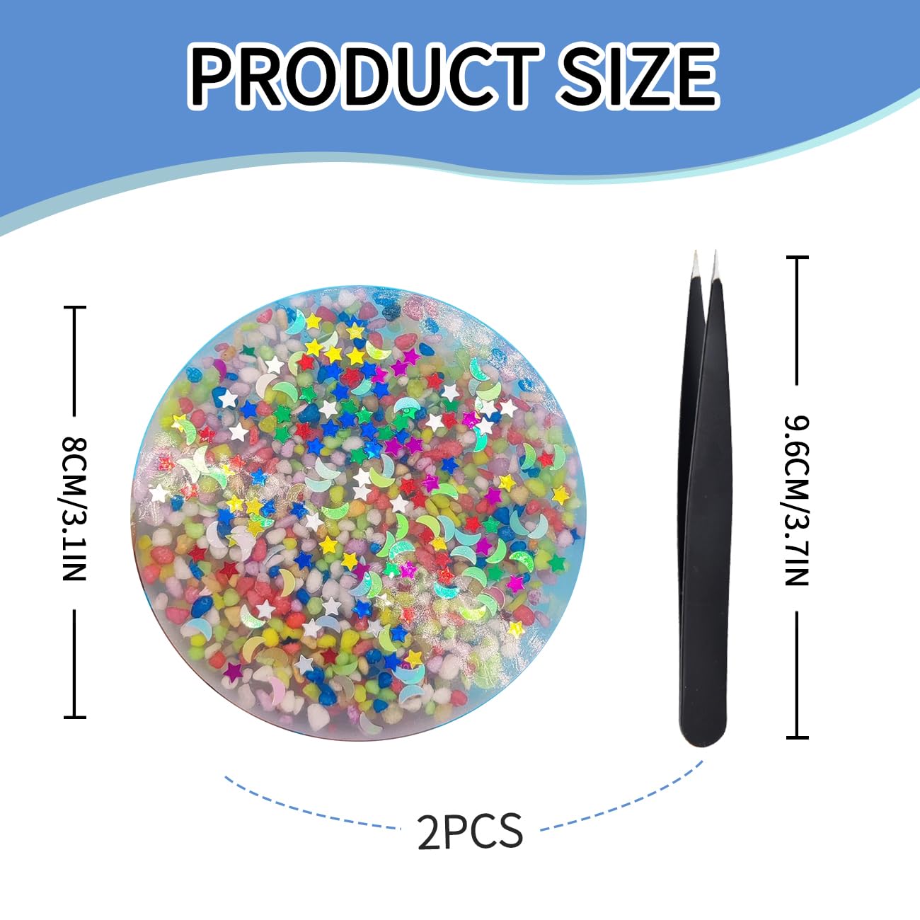 Skin Picking Fidget Toys 2Pcs 3.35 Inch Picky Pad with Tweezer Soft Silicone Skin Picking Fidget Toys Party Toy and Relax Anxiety Toy for mature-themed (Multi-Colored-New)