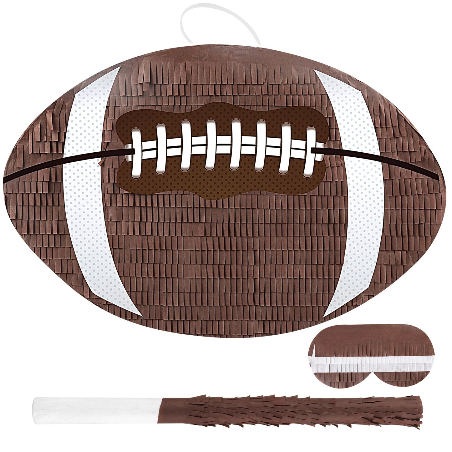 Waenerec Football Pinata With Pinata Stick & Hanging Football Party Decorations Football Games For Boys 8-12 Kids Football Toys Sport Themed Birthday Party Supplies