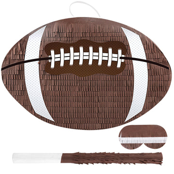 Waenerec Football Pinata With Pinata Stick & Hanging Football Party Decorations Football Games For Boys 8-12 Kids Football Toys Sport Themed Birthday Party Supplies