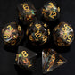 Haxtec DND Dice Set 7PCS Filled Resin Dice Rainbow Polyhedral D&D Dice for Roleplaying Dice Games Compatible with Dungeons and D