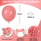 Jobkoo Dusty Pink Balloons 12 Inch, 100 Pack Vintage Pink Balloon Boho Dusty Rose Latex Balloons Matte Mauve Retro Blush Pink He