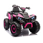 Kids ATV 4 Wheeler, 24V 4WD Electric ATV Ride On Toy for Big Kid w/ 2-Seater, 4x200W Motor, 6Mph Max Speed - Pink