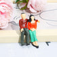 ONEST 16 Pieces 1: 25 Scale Miniature People Figurines Mini Plastic Figurines Dollhouse Accessories Mini Figures Hand Painted St