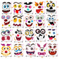 80 Packs Halloween Pumpkin Decorating Kit, Make Pumpkin Face Stickers In 20 Designs, Halloween Stickers For Kids Halloween Party