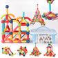 Couomoxa 110 Pcs Magnetic Building Blocks Toy-Stem Construction Building Set Learn Resource For Toddler Kids Magnet Toys For 3+