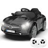 12V Kids Ride On Car With 2.4G Remote Control,Battery Powered Electric Car Ride On Vehicle Double Doors, 5 Point Safety Belt,Led Light (Sc-Black)
