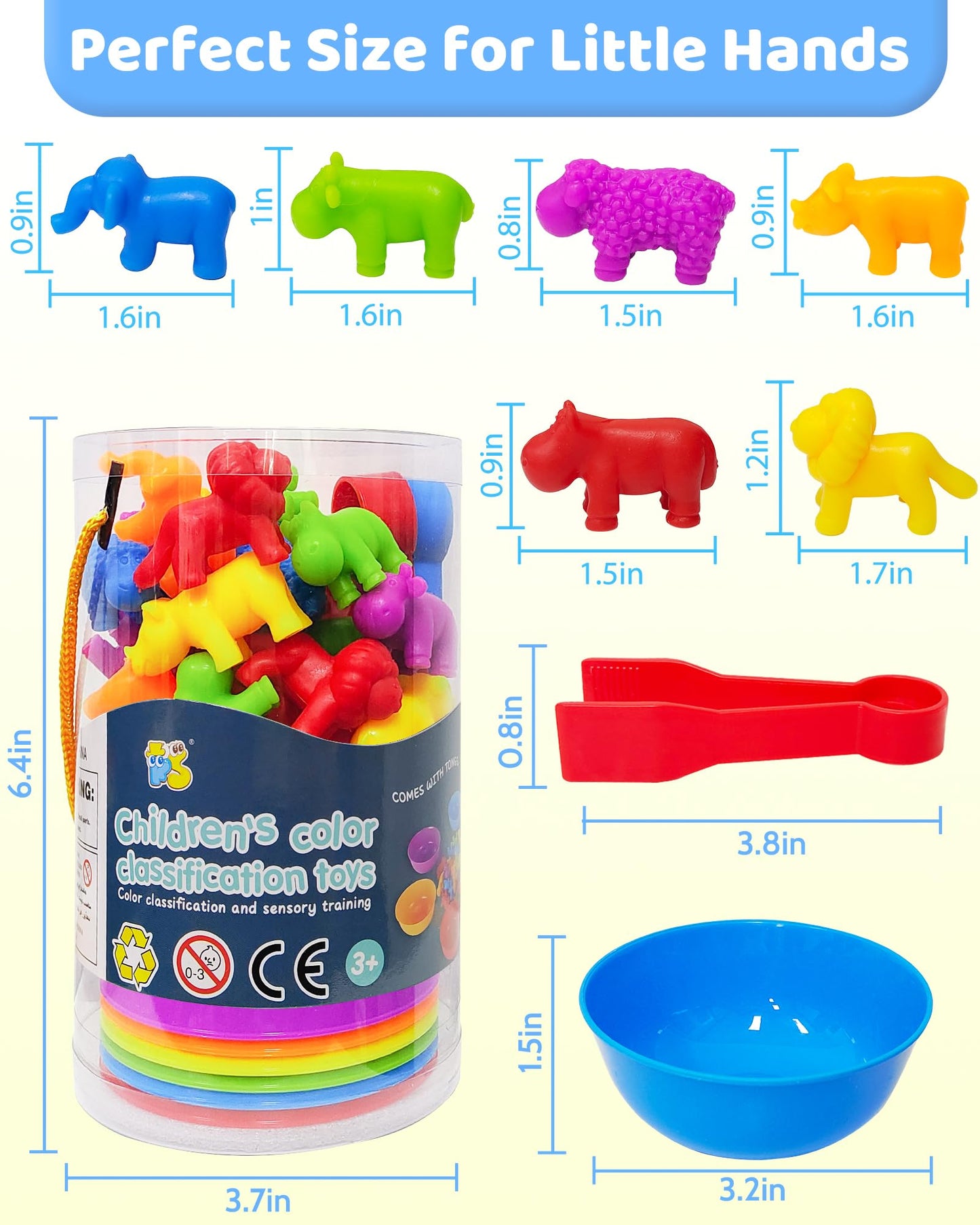 Oomloid Counting Animals Montessori Toys For 3 4 5 Years Old Boys Girls, Preschool Learning Activities Kindergarten Educational