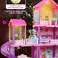 Beefunni Doll House, Dream Dollhouse For Girls Toys W/ 4 Stories -11 Rooms, Doll House 4-5 Year Old W/ 2 Dolls & Furniture, Princess Dollhouse 2023 Christmas Toy Gifts For 3 4 5 6 7 8+ Year Old Girls