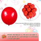 Kawkalsh Red Balloon Arch Kit 111Pcs 18 12 5 Inch Latex Party Balloons Garland For Birthday Baby Shower Wedding Engagement Anniv